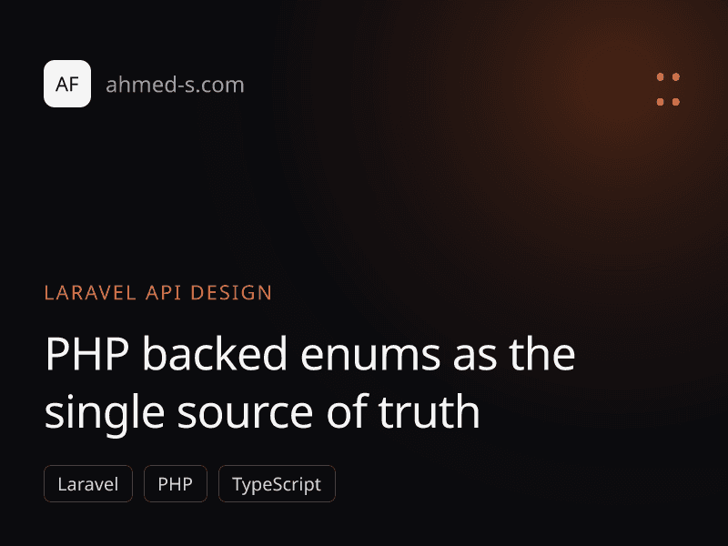 PHP Backed Enums as the Single Source of Truth in a Laravel API